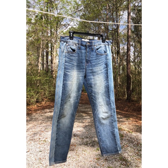 Madewell Cruiser Straight Crop Jeans: Pieced Edition Denim size 29 - Picture 5 of 8